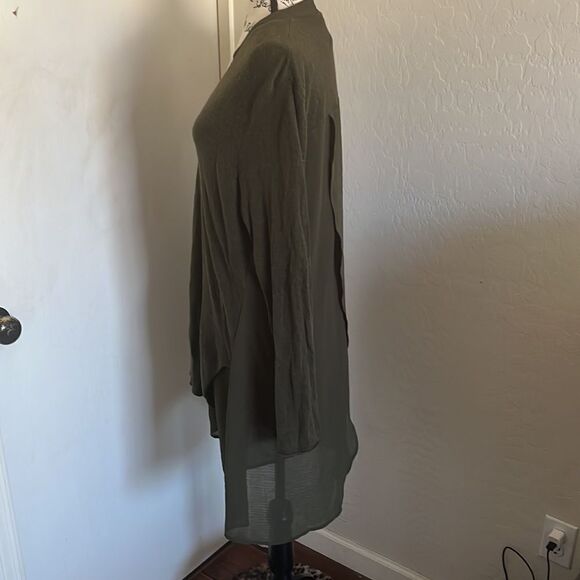 Soft Surroundings Green Hi-Lo Pullover Tunic Boho Casual Work - Picture 2 of 10